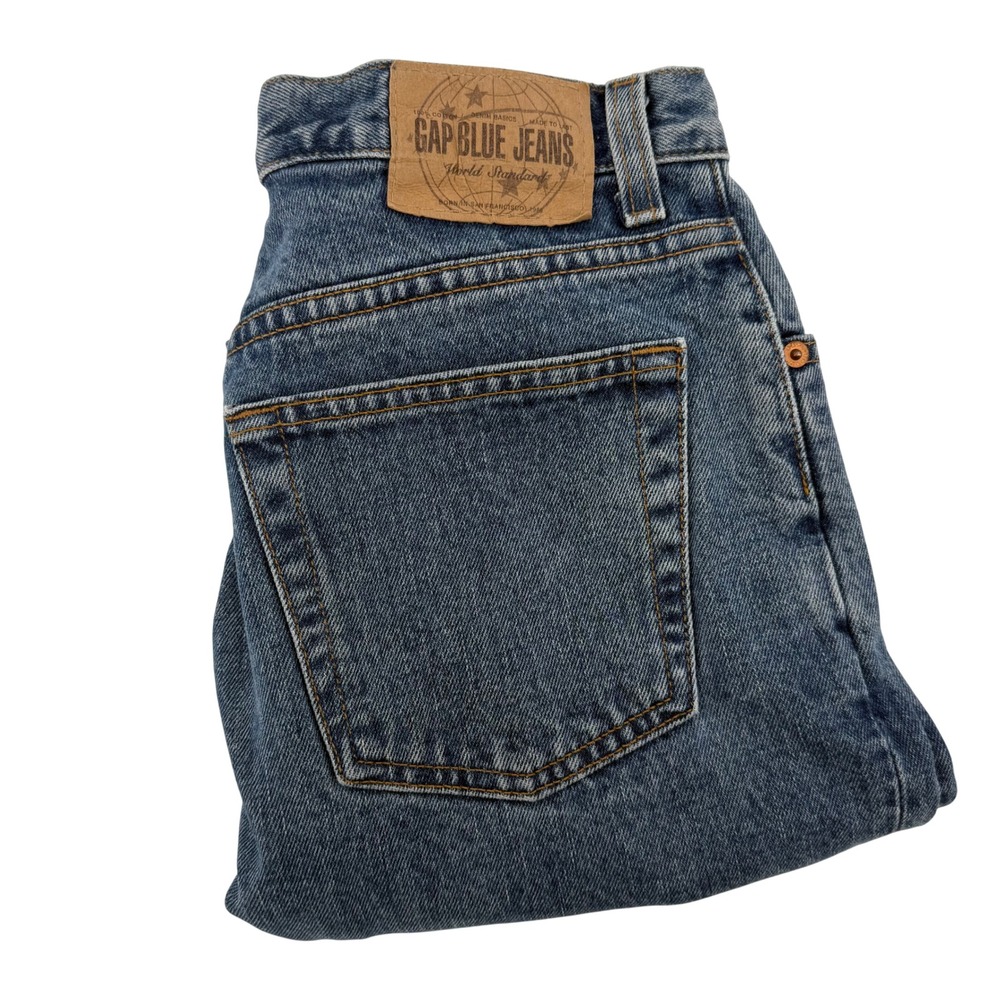 Gap‎ Blue Jeans Reverse Fit High Rise Tapered Ankle Womens 8 Ankle Vintage